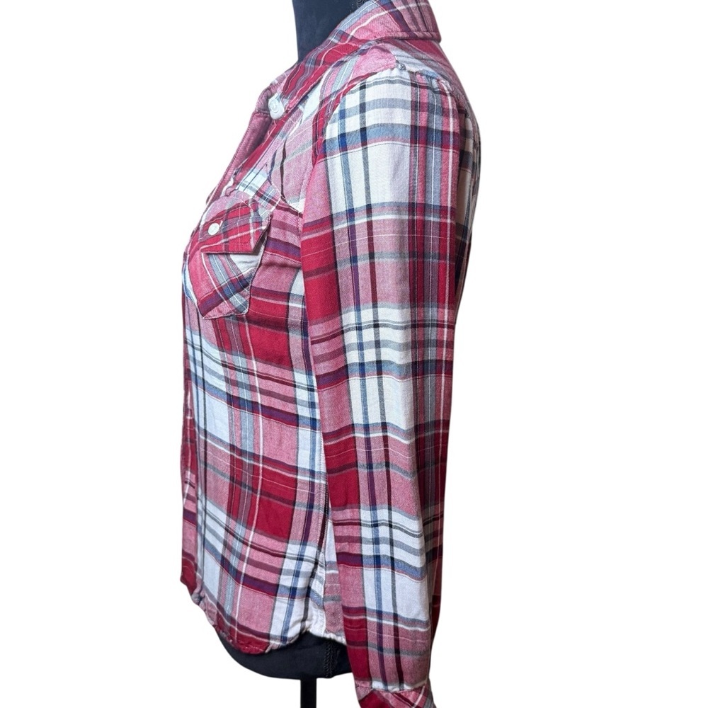 Rails | Red Plaid Double Lined Button Down Shirt … - image 3